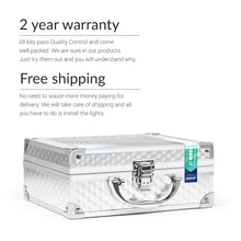 Retrofit headlights D2S comes in a case with free shipping and two year warranty