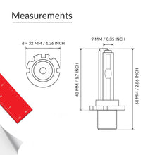 D2HS replacement bulb measurements 